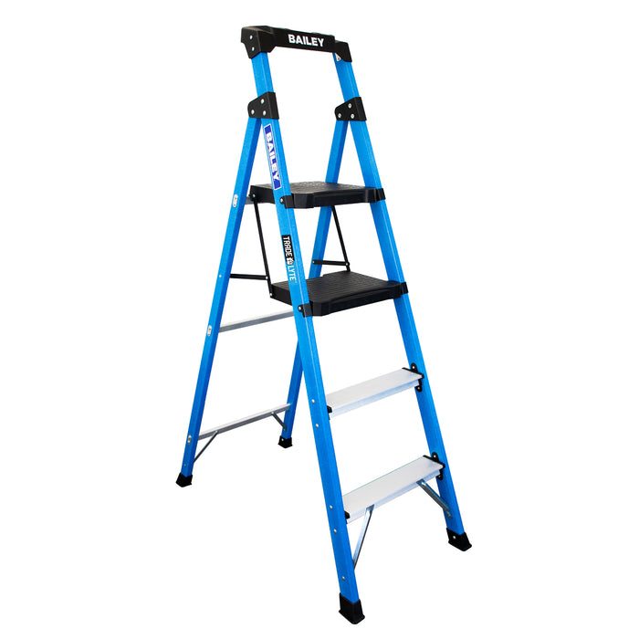 Bailey Fibreglass Industrial Twin Platform Step Stool 4 135kg FS14043