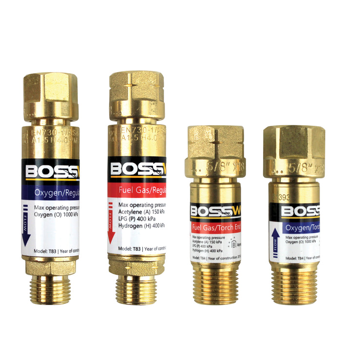 Bossweld Oxygen/Acetylene Kit With Flashback Arrestors