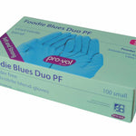 PROVAL Foodie Blues Duo PF Vinyl / Nitrile Blend Disposable Glove - Small