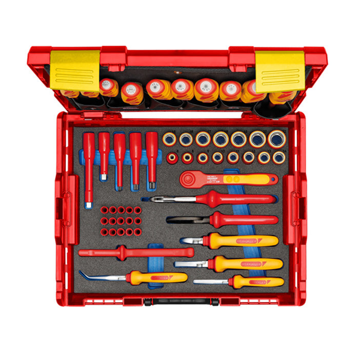 Gedore 1100-1094 VDE Tool Assortment HYBRID in L-BOXX, 53 Pce