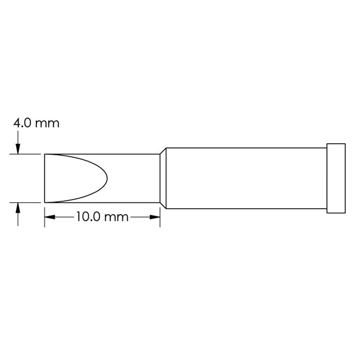Metcal Chisel Tip (GT4) 4.0x10.0mm GT4-CH0040S