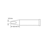 Metcal Chisel Tip GT6 (W x L) 2.5mm x 10.0mm GT6-CH0025S