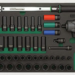 Toptul 46pc 1/2in Dr. Torque Wrench & Air Impact Wrench Socket Set (Modular Insert Tray System)