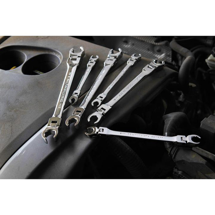 Gearwrench 6 Piece Flex Head Flare Nut Metric Spanner Set 81911D