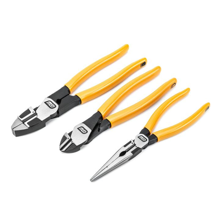 Gearwrench 3 Piece Pitbull Dipped Handle Electrician's Plier Set 82202