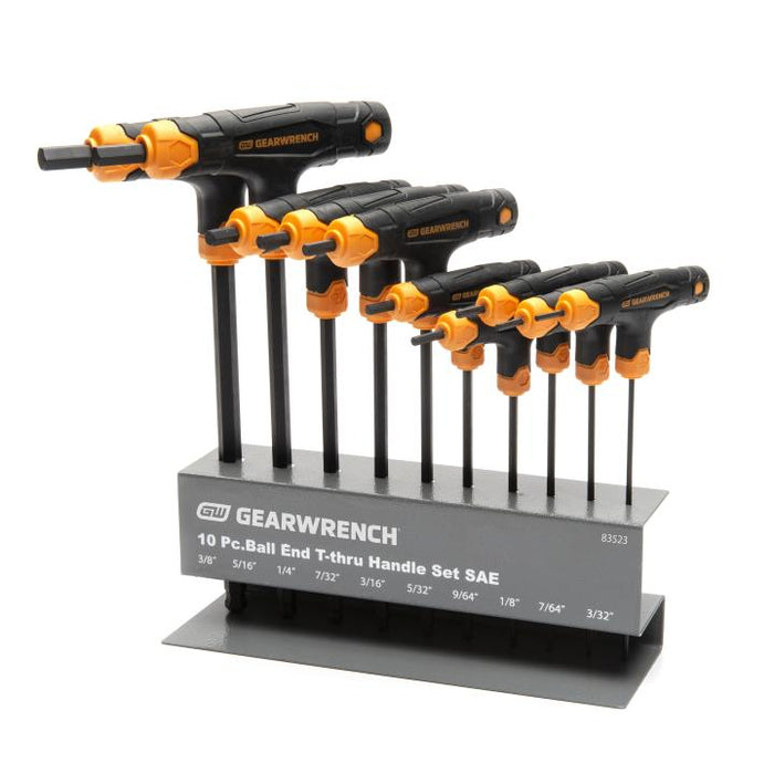 Gearwrench 10 Piece SAE Ball End T-Handle Hex Key Set 83523