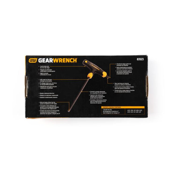 Gearwrench 10 Piece SAE Ball End T-Handle Hex Key Set 83523