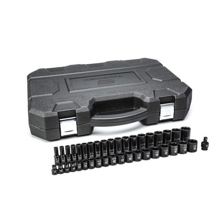 Gearwrench 39 Pc. 1/2in Drive 6 Point Standard & Deep Impact SAE Socket Set