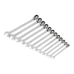 Gearwrench 12 Piece 90-Tooth 12 Point Metric Reversible Ratcheting Spanner Set 86627