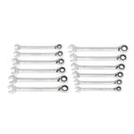 Gearwrench 12 Piece 90-Tooth 12 Point Metric Reversible Ratcheting Spanner Set 86627
