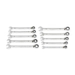 Gearwrench 10 Piece 90-Tooth 12 Point SAE Reversible Ratcheting Spanner Set 86658