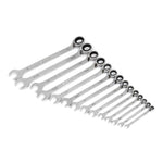 Gearwrench 14 Piece 90-Tooth 12 Point SAE Reversible Ratcheting Spanner Set 86660