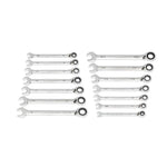 Gearwrench 14 Piece 90-Tooth 12 Point SAE Reversible Ratcheting Spanner Set 86660