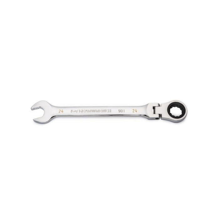 Gearwrench 24mm 90-Tooth 12 Point Flex Head Ratcheting Combination Spanner 86724