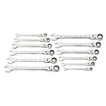 Gearwrench 12 Piece 90-Tooth 12 Point Flex Head Ratcheting Combination Metric Spanner Set 86727