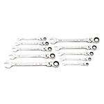 Gearwrench 10 Piece 90-Tooth 12 Point Flex Head Ratcheting Combination SAE Spanner Set 86758