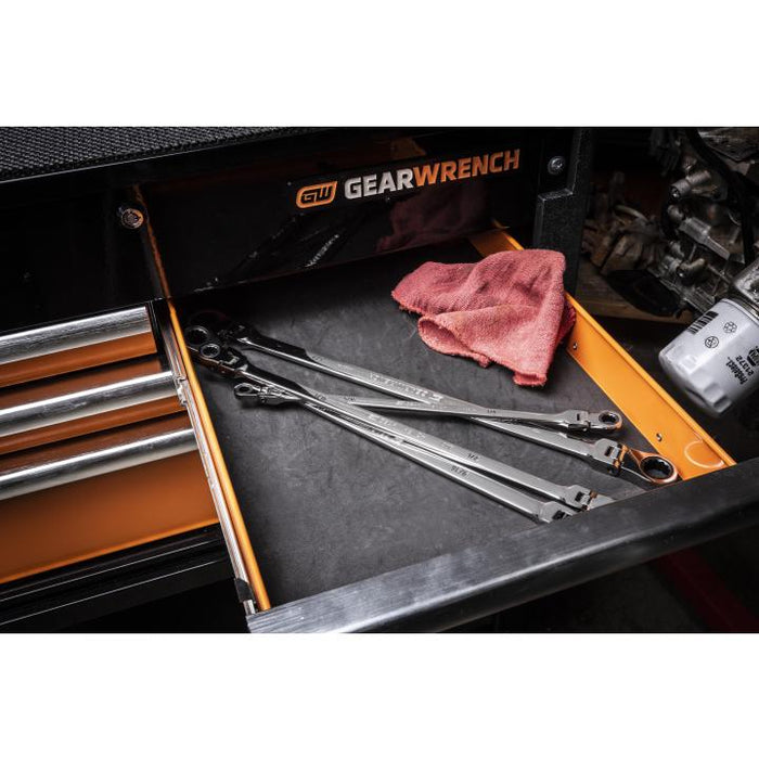 Gearwrench 4 Piece 90-Tooth 12 Point SAE GearBox™ Double Flex Ratcheting Spanner Set 86831