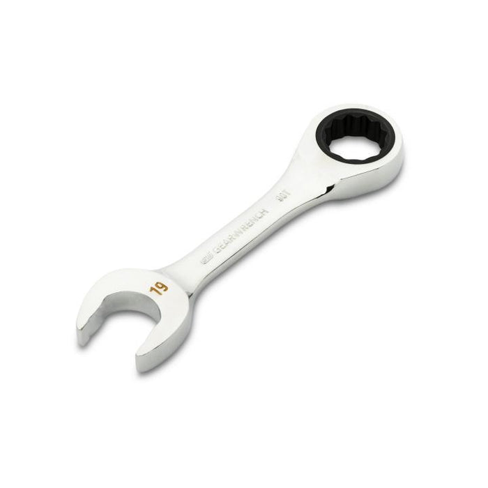 Gearwrench 19mm 90 Tooth 12 Point Stubby Combination Ratcheting Spanner 86849