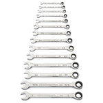 Gearwrench 14 Piece 90-Tooth 12 Point SAE Combination Ratcheting Spanner Set 86959