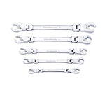 Gearwrench 5 Piece Ratcheting Flex Head Flare Nut SAE Spanner Set 89100