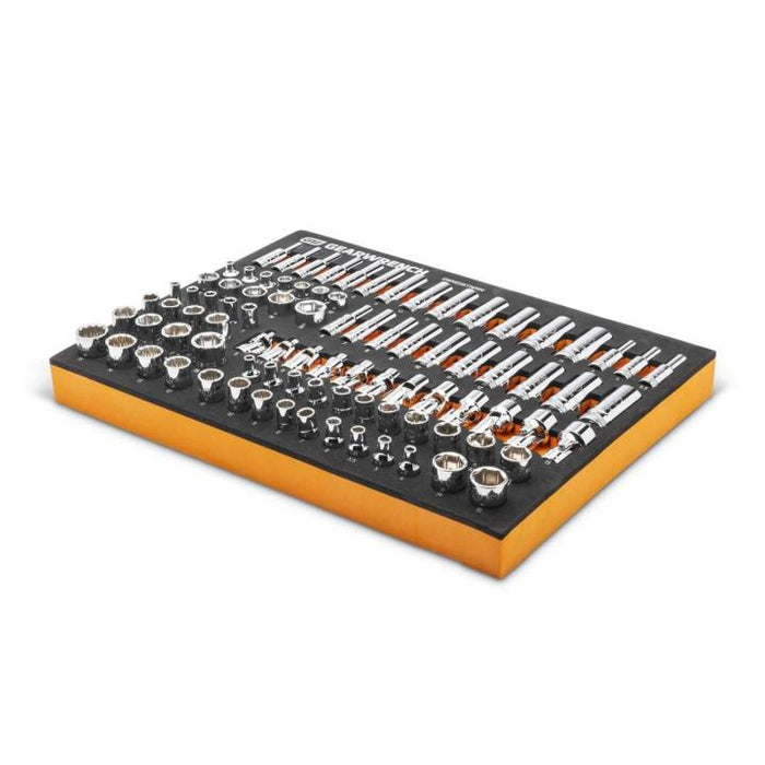 Gearwrench 89 Piece 1/4” Drive Master Metric Socket Set in Foam Storage Tray GWMSSKT14MM