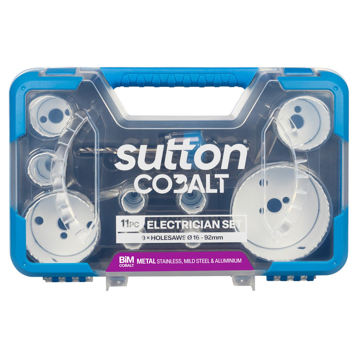 Sutton Holesaw H125 Bi-Metal Cobalt Electrician Set 16–92mm 11 Piece H125SE11A