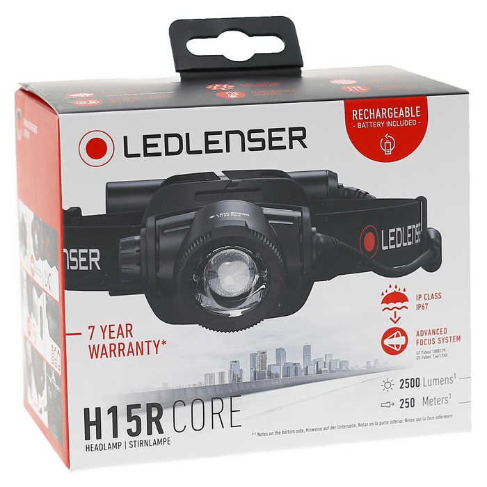 Ledlenser H15R Core 2500lm Rechargeable IP67 Stepless Light Dimmer Headlamp