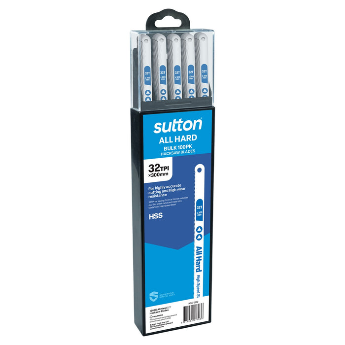 Sutton HSS Hacksaw Blades 32TPI x 300mm, 100pk
