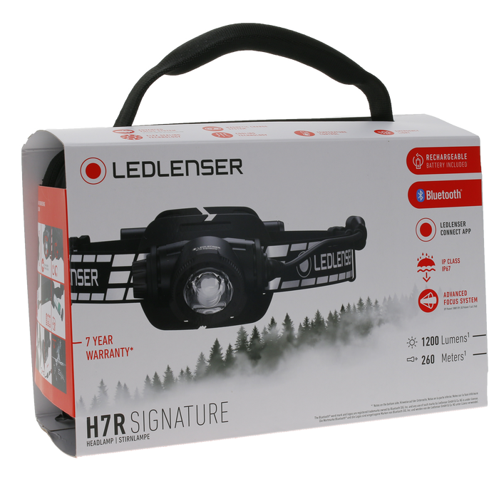 Ledlenser H7R Signature 1200lm Rechargeable IP67 Stepless Light Dimmer Advanced Focus Headlamp