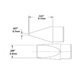 Metcal HCV High Power Soldering Cartridge Chisel (W x L) 5.3 x 8.3mm 900 Series HCV-9CH0053S