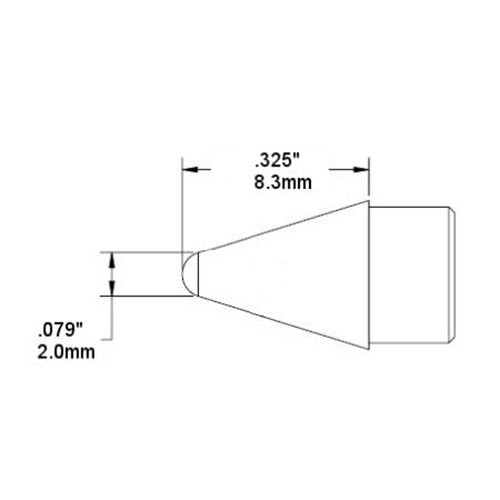 Metcal HCV High Power Soldering Cartridge Conical 2.0mm 900 Series HCV-9CN0020S