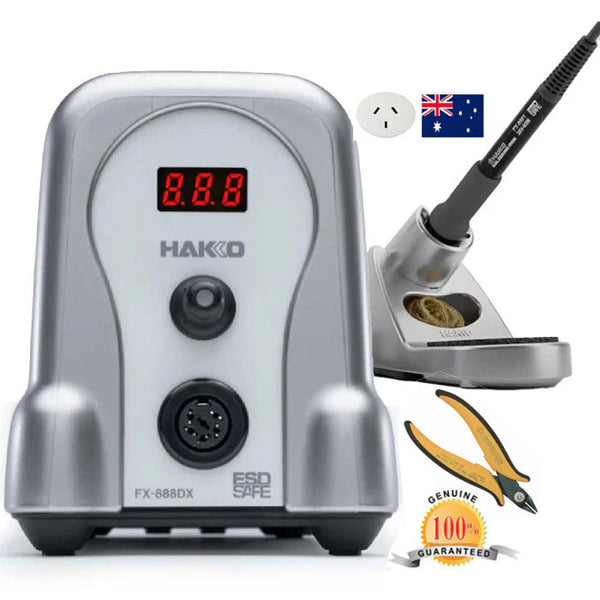 電鍵　スウェーデン製 Hakko FX888DX Soldering Station Silver 90 Watt (Genuine