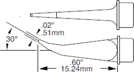 Metcal SMC Rework Cartridge Hook Long 0.5mm 900 Series SMC-9HK0005S