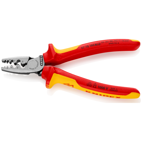 Knipex 1000V Crimping Plier For Wire Ferrules 97 78 180