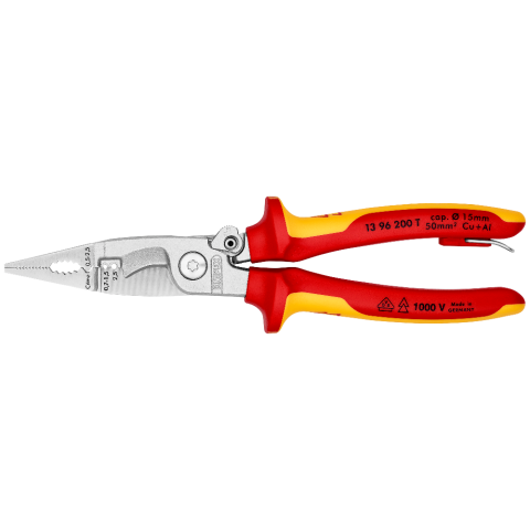 Knipex Pliers for Electrical Installation 1000V 200mm 13 96 200 T
