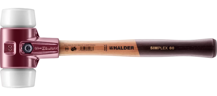 Halder Simplex Soft-Face Mallet Cast Steel Housing & Wood Handle 1440g