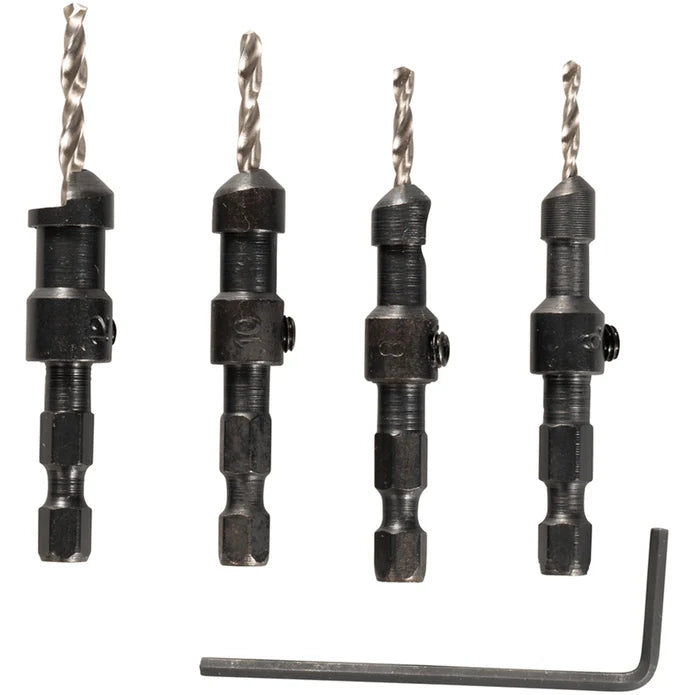 Makita Drill & Countersink Bit Set 4 Piece D-73455