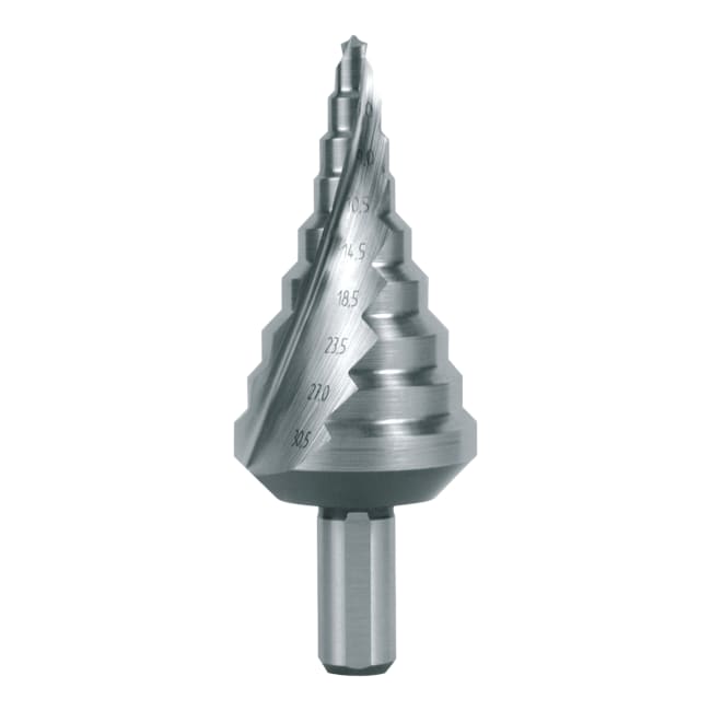 RUKO 101056E HSSE-Co 5 Spiral Fluted Step Drill With Split Point, Size - View #12