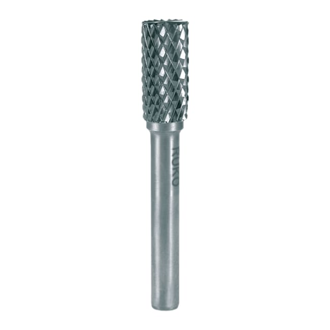 RUKO Tungsten Carbide Rotary Burrs Shape B Cylinder (ZYAS) with End Toothing Ø 12.0mm