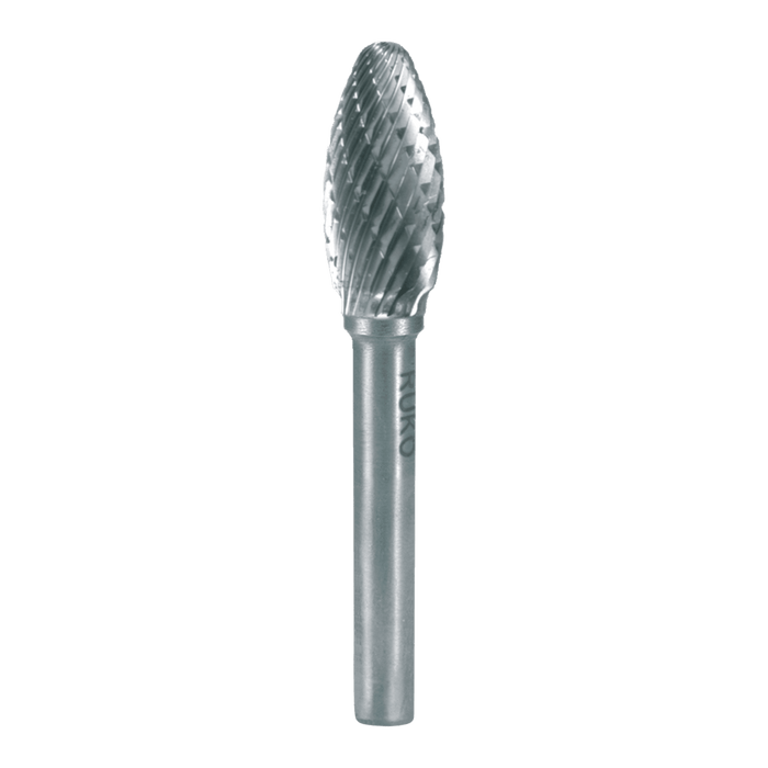 RUKO Tungsten Carbide Rotary Burr Shape H Flame (FLH) Ø 10.0mm