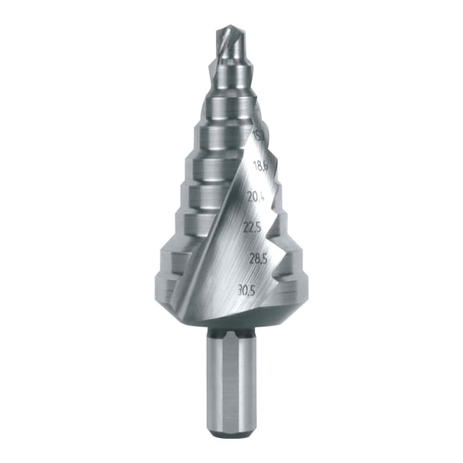 RUKO Step Drills HSS Spiral Fluted With Split Point No. 8