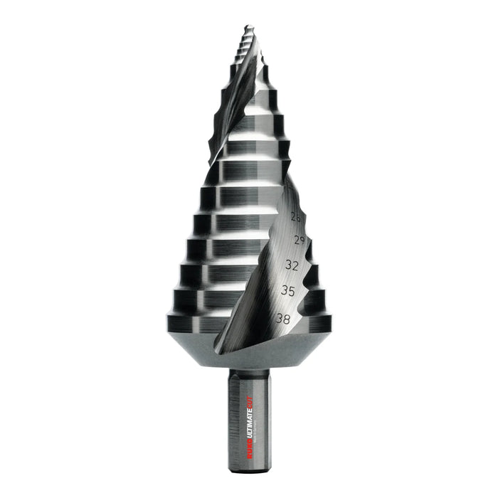 Ruko Ultimatecut Step Drill Set HSSE-Co 5 Spiral Fluted with Flowstep Tip 9-38mm