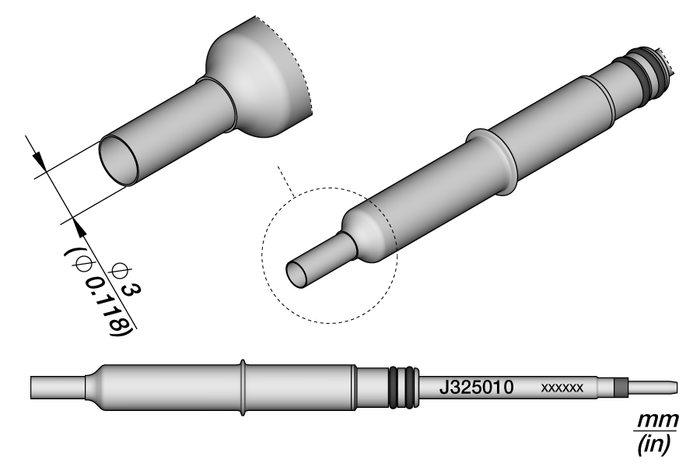 JBC JNA Straight Cartridge Ø 3.0mm