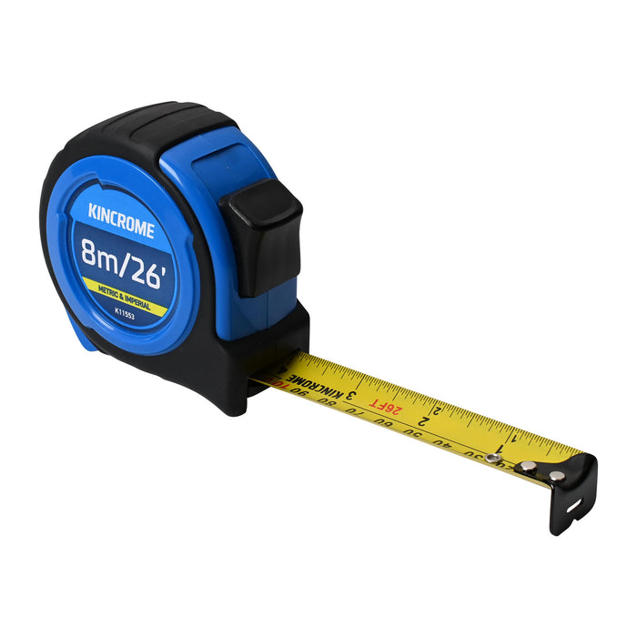 Kincrome 8m/2ft Tape Measure - Metric & Imperial