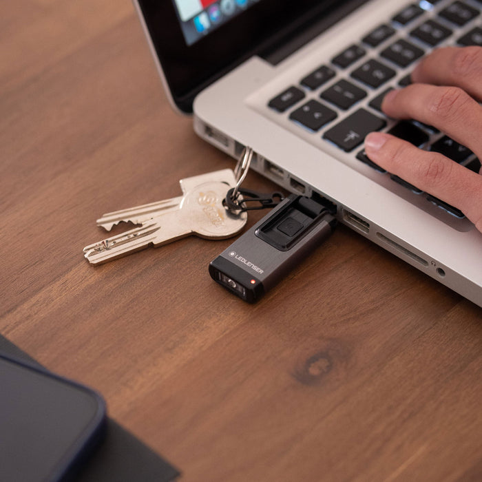 Ledlenser K4R 120lm Rechargeable LED Pocket Keyring Grey