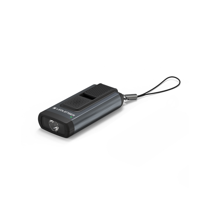 Ledlenser K6R Safety 400lm Rechargeable LED Pocket Keyring With 100 Decibel Shrill Alarm Grey