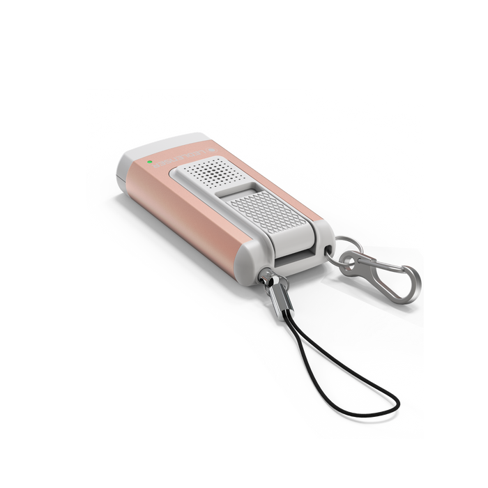 Ledlenser K6R Safety 400lm Rechargeable LED Pocket Keyring with 100 Decibel Shrill Alarm Rose Gold