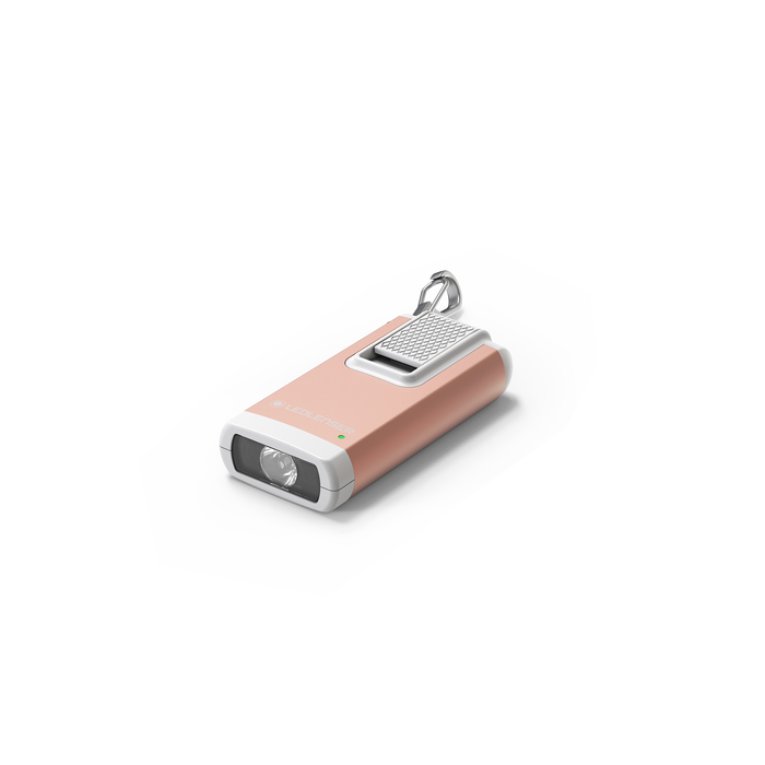 Ledlenser K6R 400lm Rechargeable LED Pocket Keyring With Red Light Mode Rose Gold