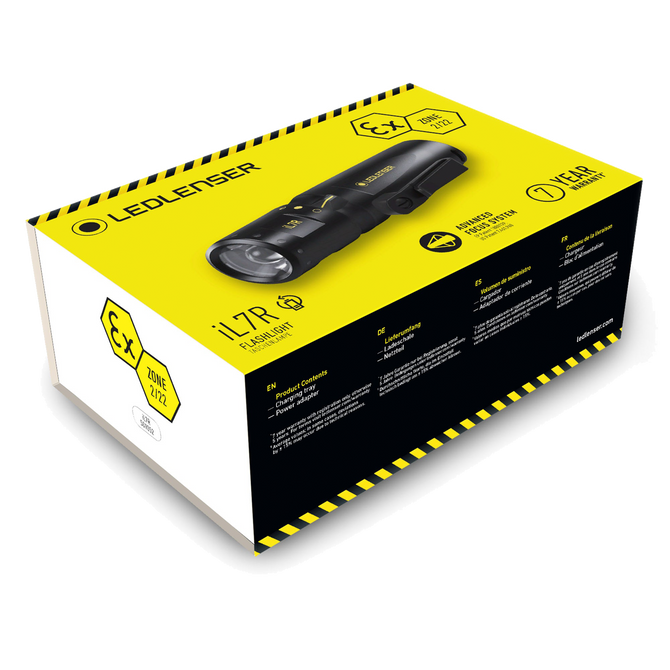 Ledlenser iL7R Intrinsically Safe 360lm Rechargeable IP68 Advanced Focus Zone 2/22 Torch