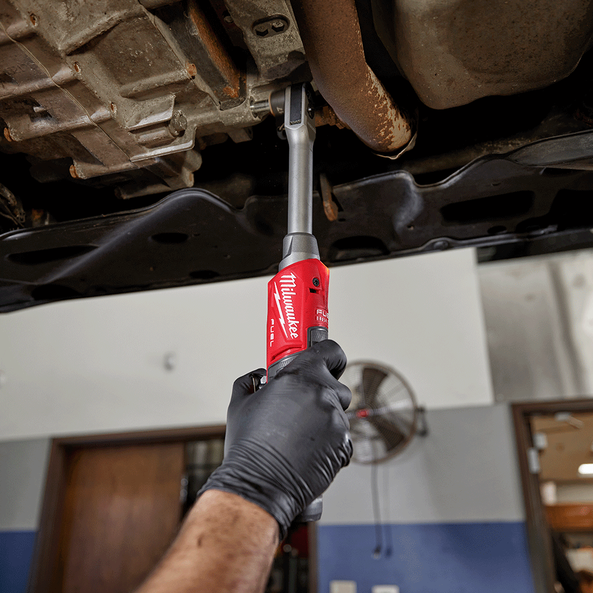 Milwaukee M12 FUEL Insider Extended Reach Pass-Through Ratchet With Insert Accessories - Skin Only